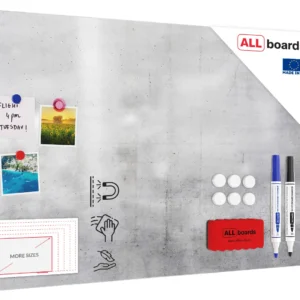 Magnetic METALboards, CONCRETE 90x60 cm + FREE Accessories Set