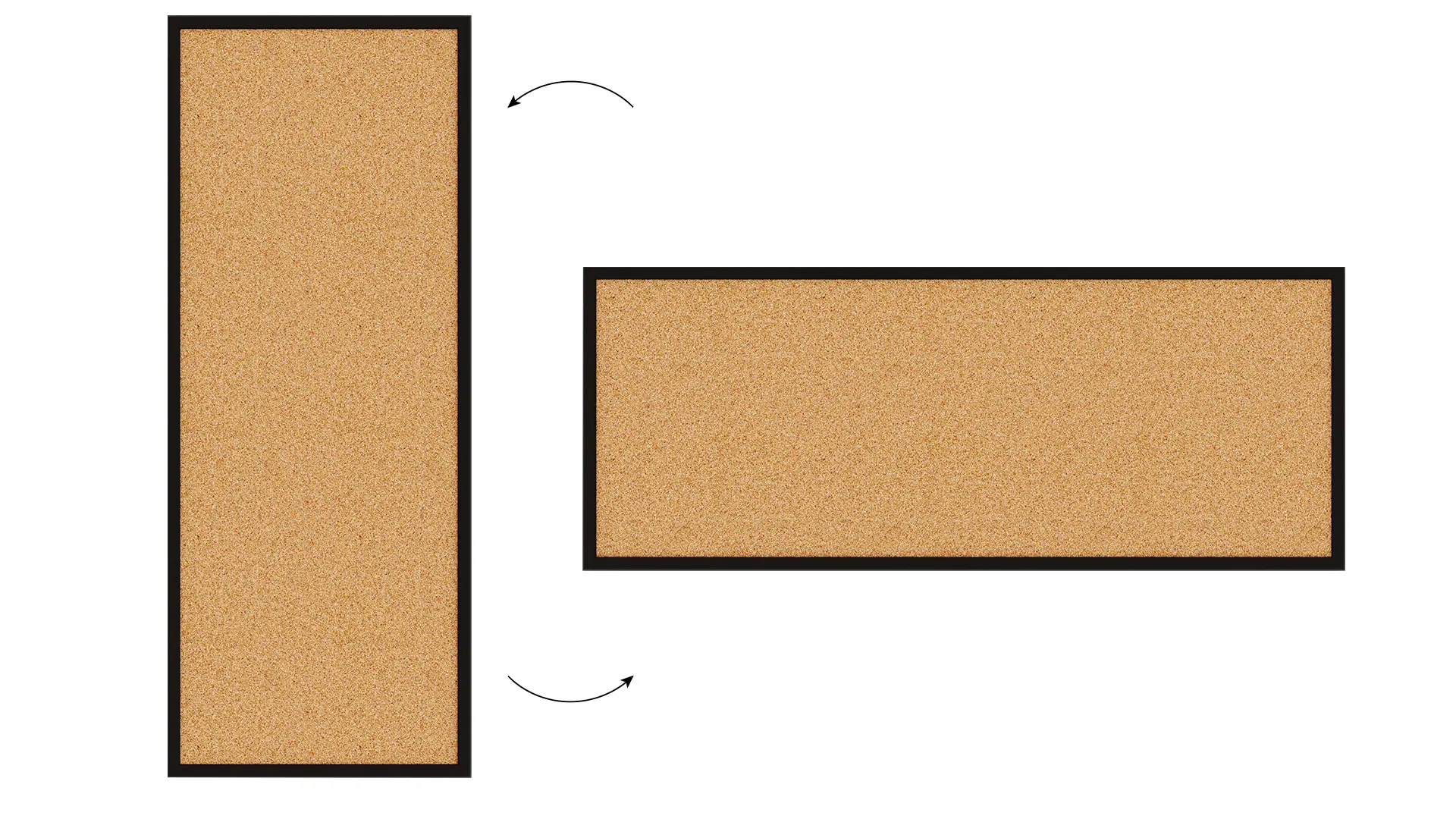 Cork Noticeboard 100x40 cm in BLACK Wooden Frame + FREE Accessories - Image 5