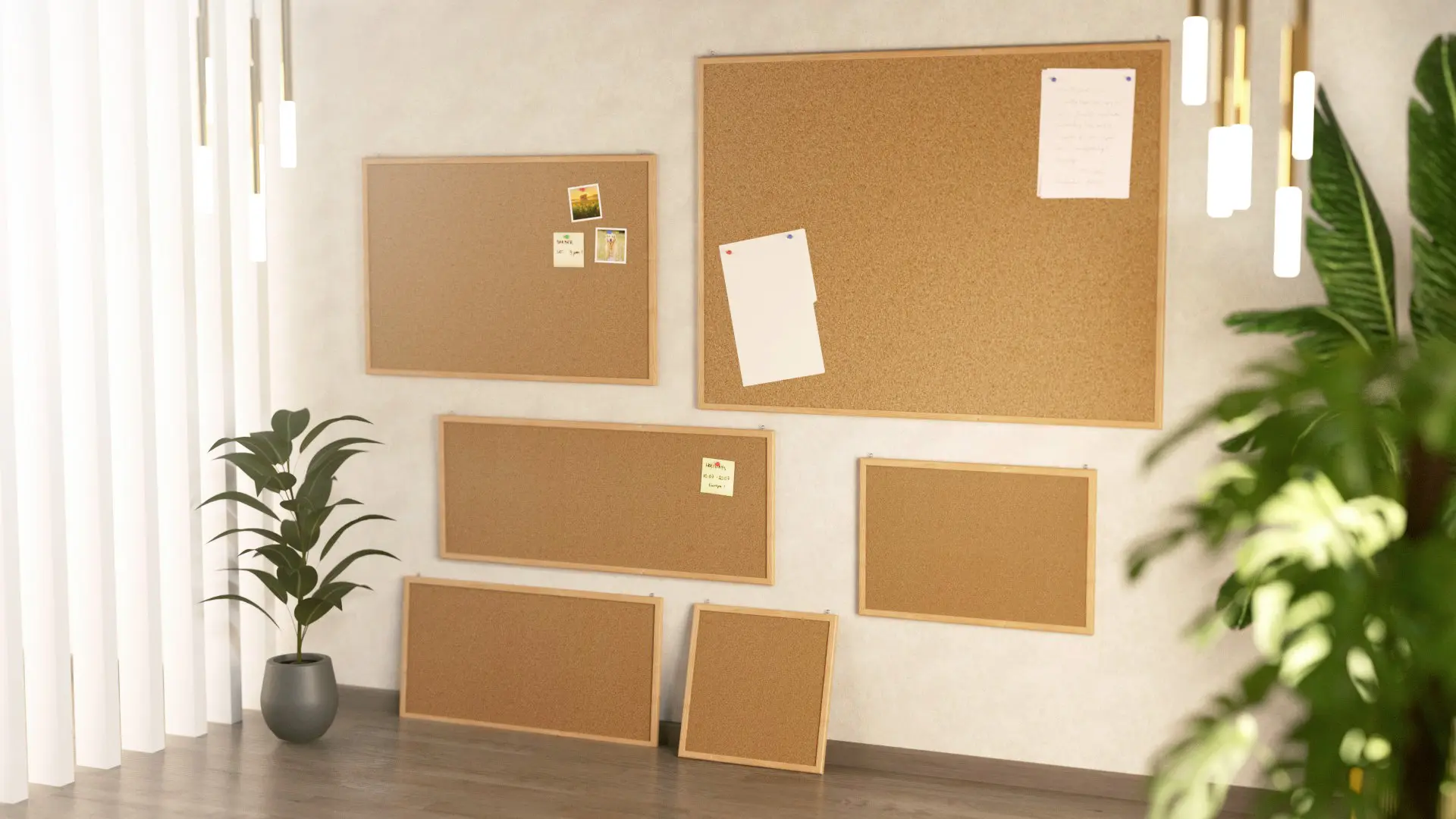 Cork Noticeboard 40x40 cm in Natural Wooden Frame + FREE Accessories - Image 8