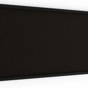 Cork noticeboard with black cork surface, 80x40 cm, wooden frame lacquered in black