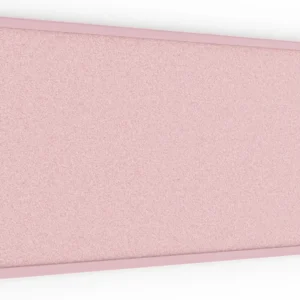 Cork noticeboard with pink cork surface, 80x40 cm, wooden frame lacquered in pink