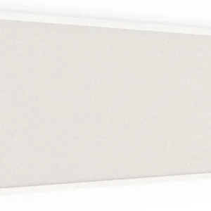 Cork noticeboard with white cork surface, 80x40 cm, wooden frame lacquered in white