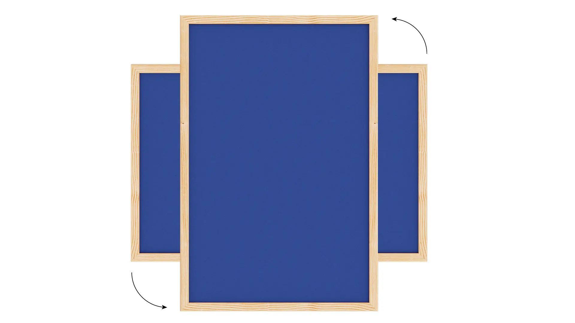 Fabric (Felt) Notice Board – 60x40 cm | BLUE | Wooden Frame - Image 7