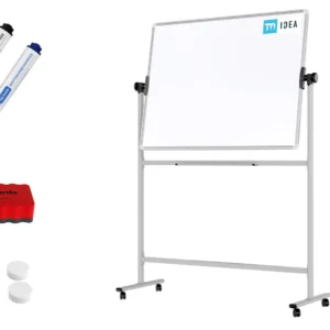 TM Idea Mobile Whiteboard – Double-Sided, Rotating, Magnetic, Dry-Wipe – 120x90 cm - FLEX Series