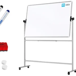 TM Idea Mobile Whiteboard – Double-Sided, Rotating, Magnetic, Dry-Wipe – 150x100 cm - FLEX Series