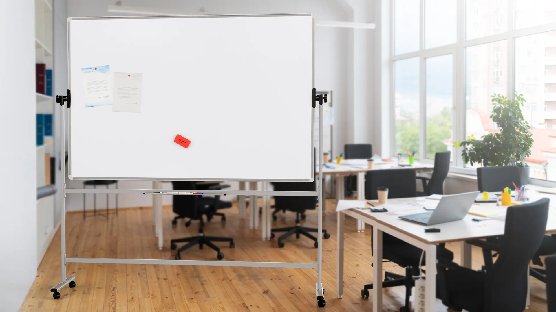 TM Idea Mobile Whiteboard – Double-Sided, Rotating, Magnetic, Dry-Wipe – 180x120 cm - FLEX Series - Image 4