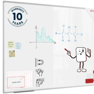 Whiteboard dry erase magnetic surface aluminium frame 160x120 cm PREMIUM EXPO + FREE Accessory Set
