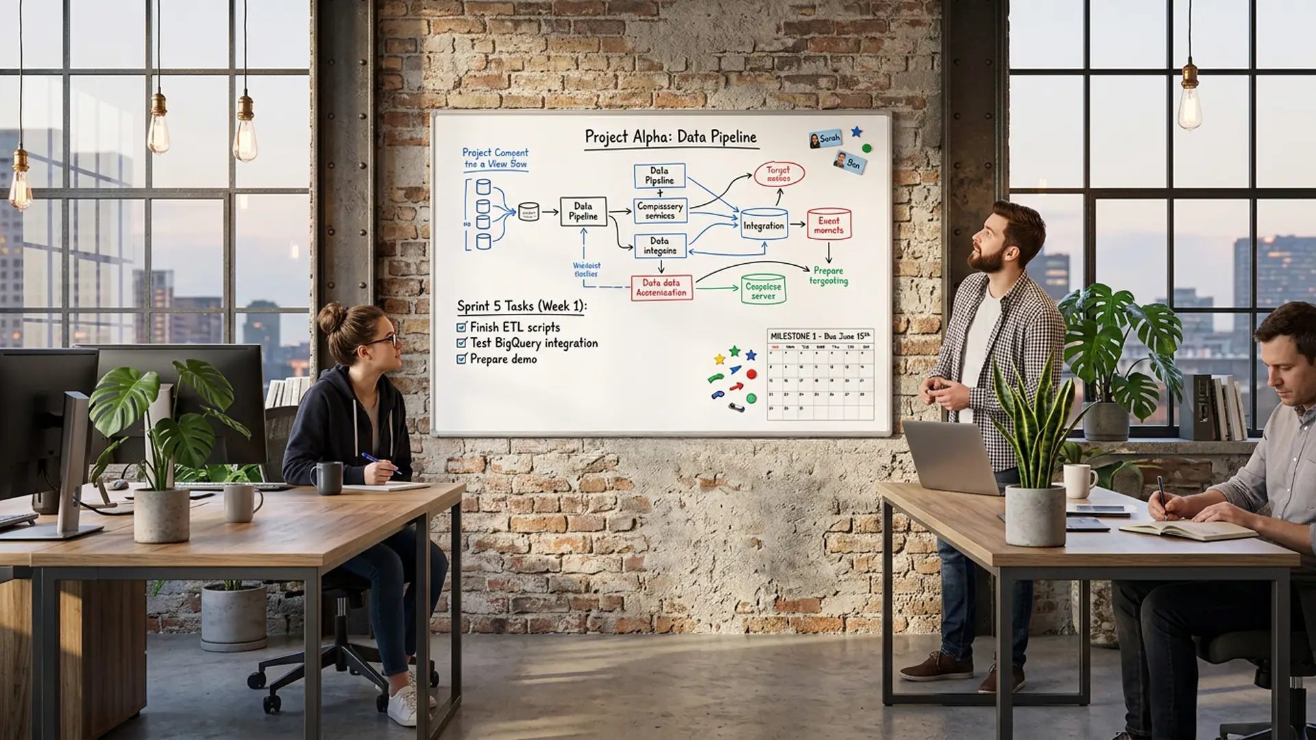 Whiteboard dry erase magnetic surface aluminium frame 160x120 cm PREMIUM EXPO + FREE Accessory Set - Image 4