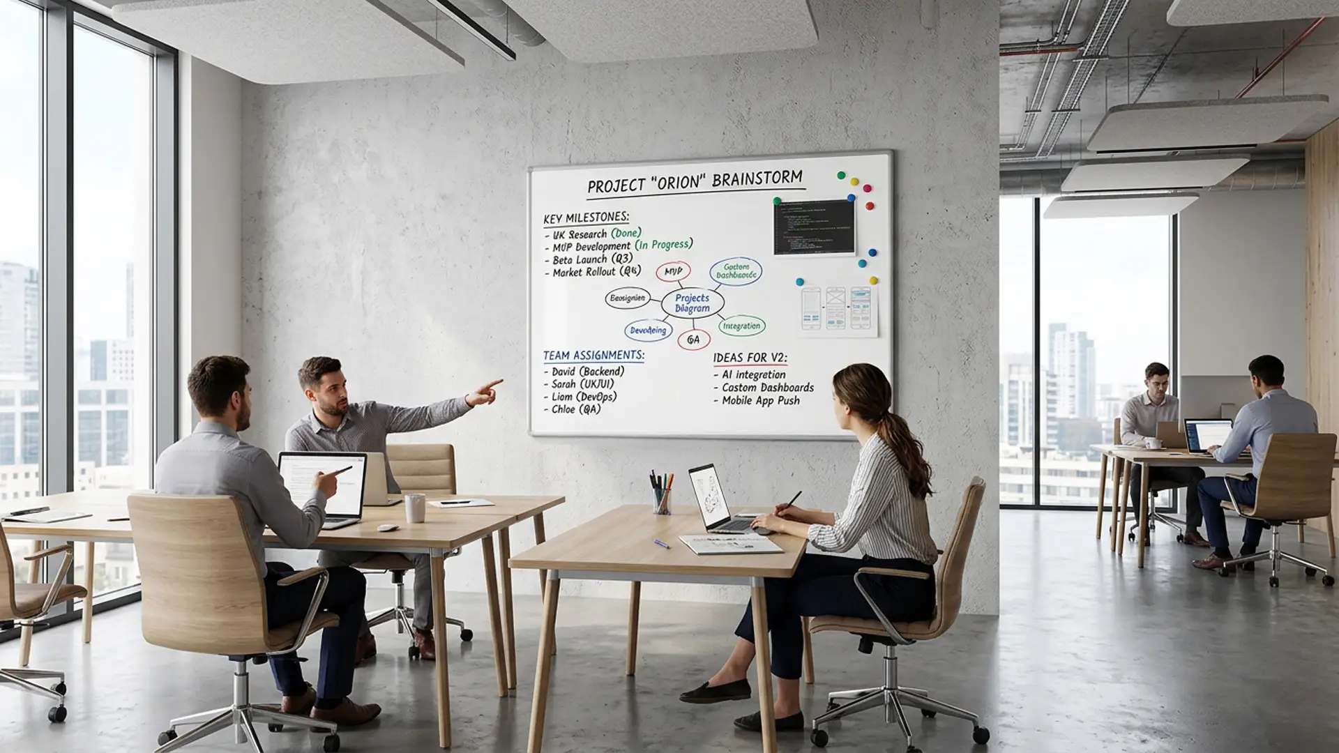 Whiteboard dry erase magnetic surface aluminium frame 160x120 cm PREMIUM EXPO + FREE Accessory Set - Image 9