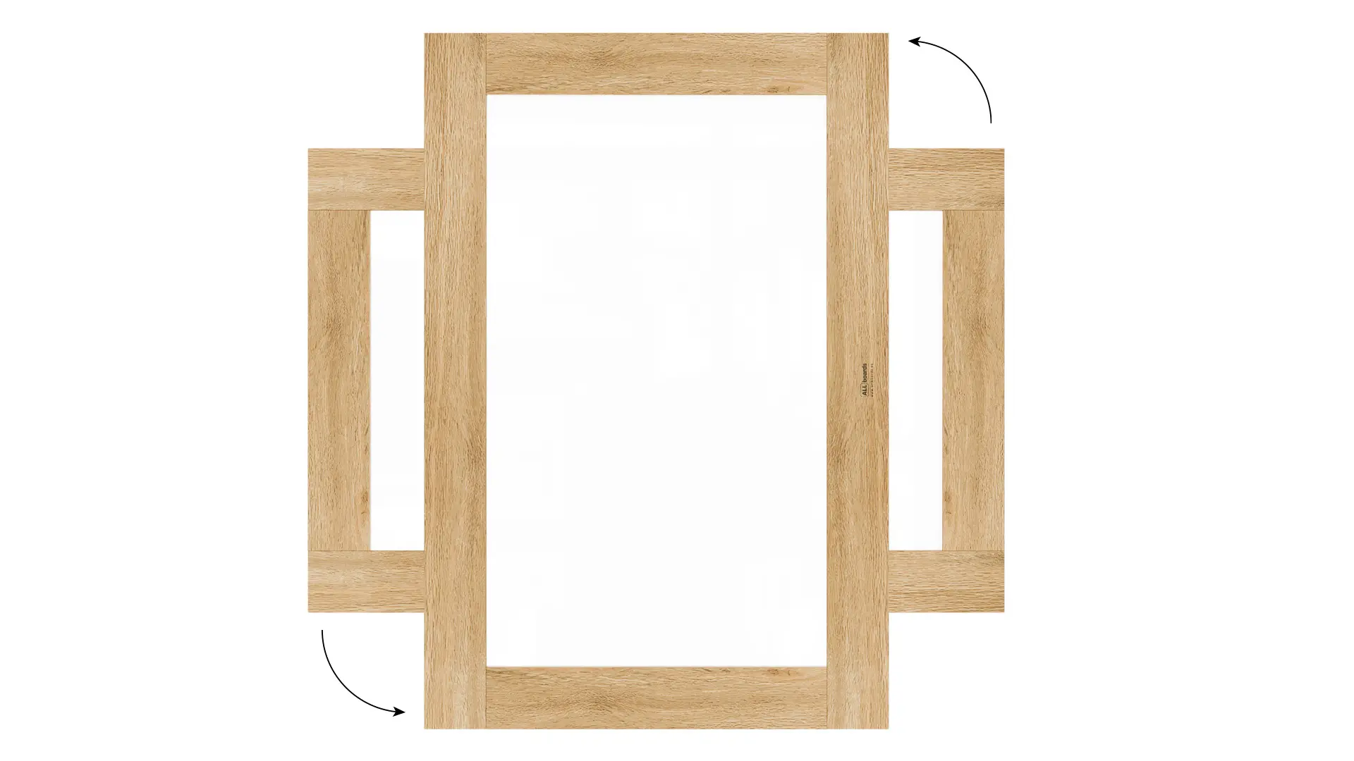 PREMIUM Magnetic Dry-Wipe Whiteboard 90x60 cm with Solid Oak-Effect Frame - Image 6