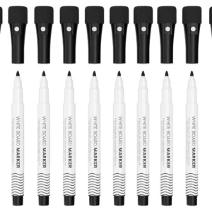 Set of Fine-Tip Markers for Whiteboards by ALLboards — 10 Black Markers