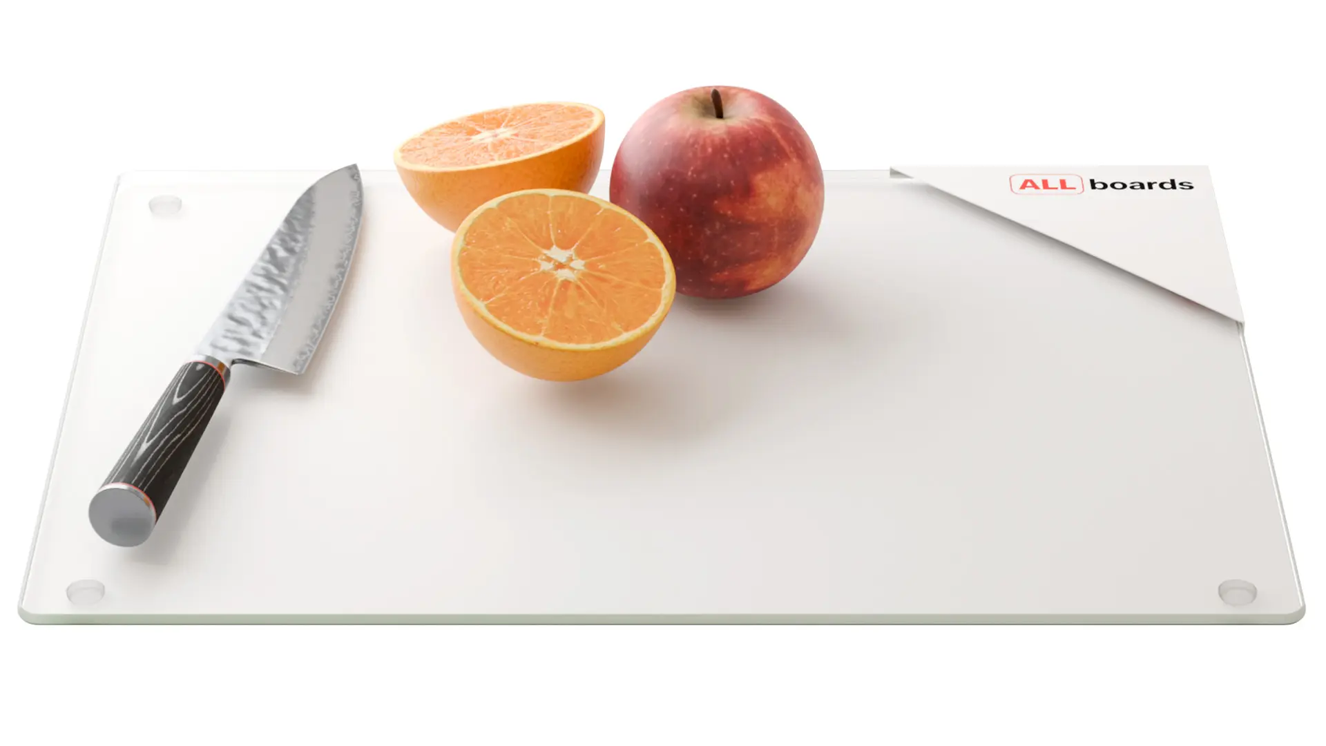 Transparent Glass Chopping Board 30x40 cm – Kitchen Board | Protective Hob Cover | Serving Tray