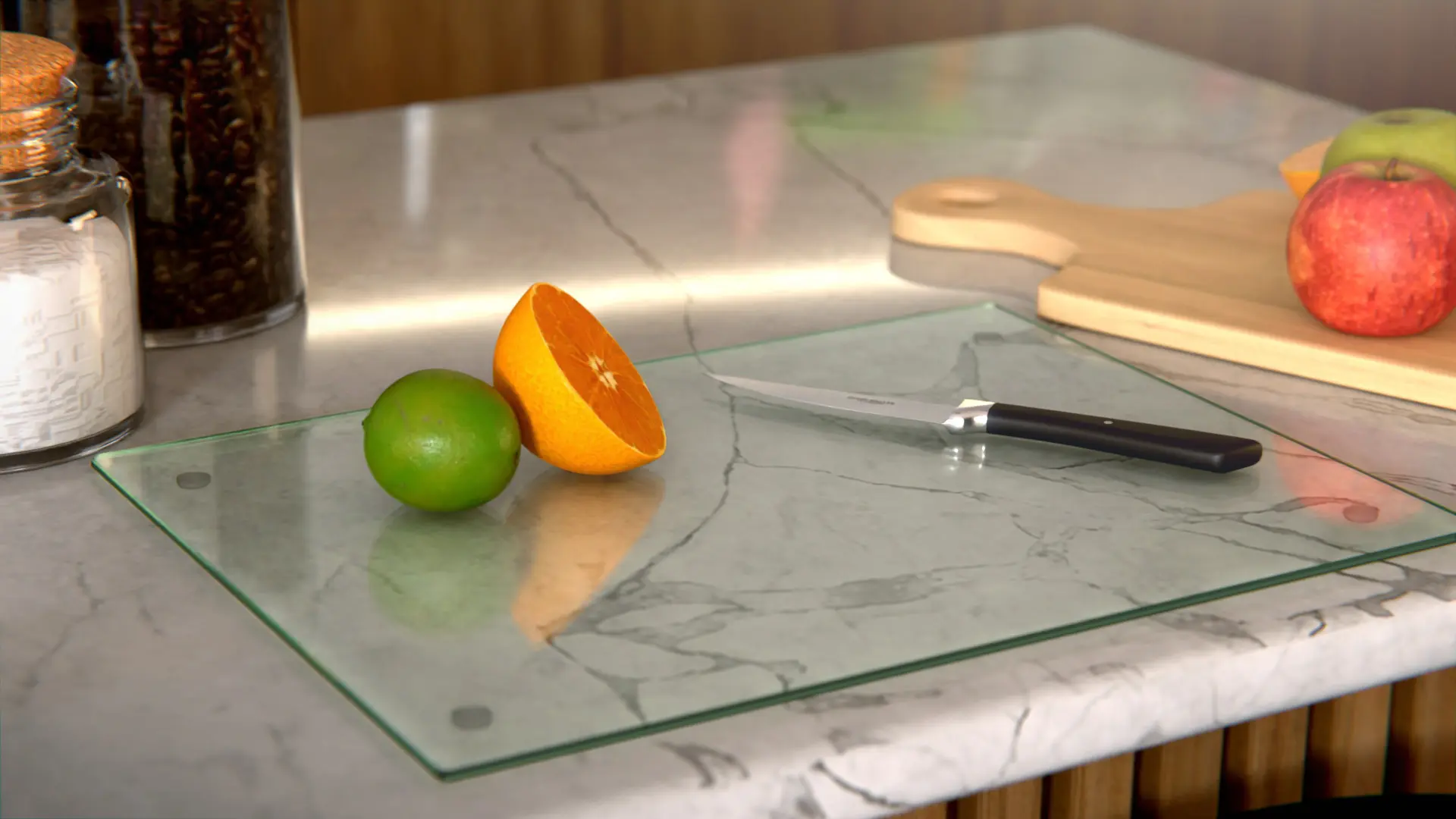 Transparent Glass Chopping Board 30x40 cm – Kitchen Board | Protective Hob Cover | Serving Tray - Image 4