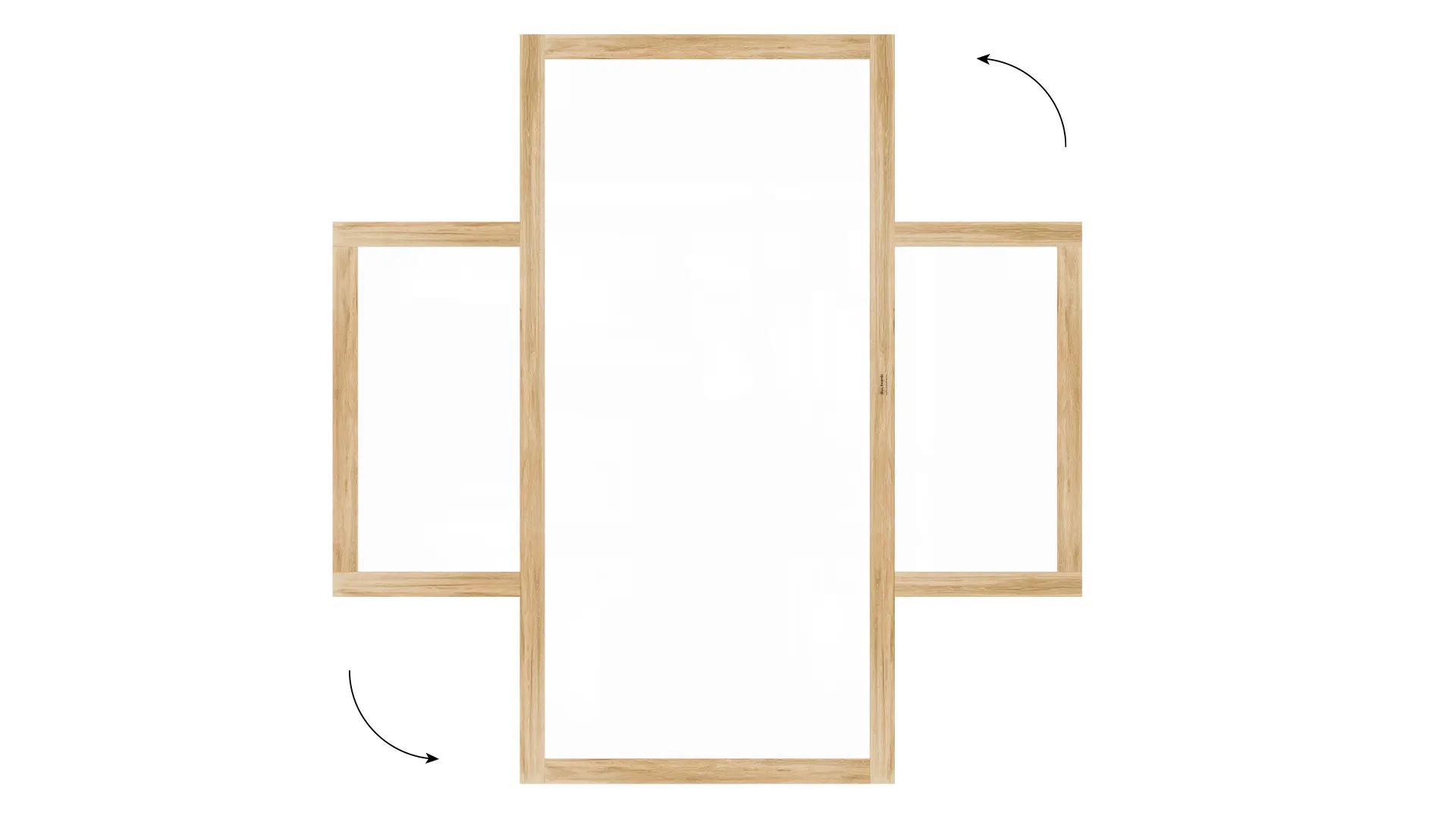 PREMIUM Magnetic Dry-Wipe Whiteboard 240x120 cm with Solid Oak-Effect Frame - Image 6