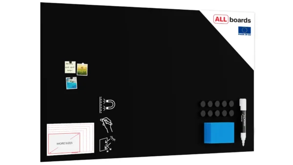 Frameless SLIMboard Magnetic Chalkboard 200x120 cm + FREE Accessories