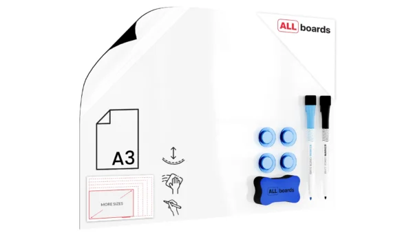 Magnetic Overlay for Fridge or Whiteboard, Dry-Erase, A3 Size + FREE GIFTS