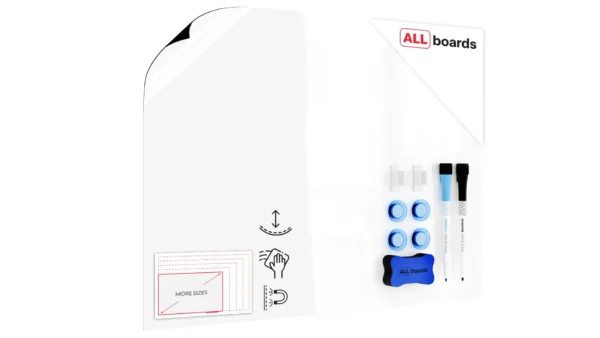 Self-Adhesive Whiteboard Overlay 120×90 cm + FREE Accessories
