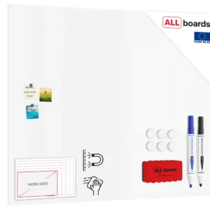 Frameless SLIMboard Magnetic Whiteboard 150x120 cm + FREE Accessories