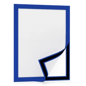 Self-Adhesive Sleeve with Blue Frame A4