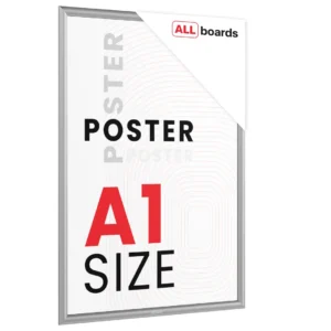 Snap Frame Poster Holder – Silver Aluminium Frame - A1 size