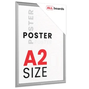 Snap Frame Poster Holder – Silver Aluminium Frame - A2 size