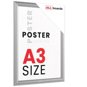 Snap Frame Poster Holder – Silver Aluminium Frame - A3 size