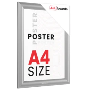 Snap Frame Poster Holder – Silver Aluminium Frame - A4 size