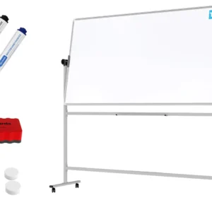 TM Idea Mobile Whiteboard – Double-Sided, Rotating, Magnetic, Dry-Wipe – 200x100 cm - FLEX Series