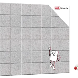Felt Wall Panels 30x30 cm Grey – Pack of 6