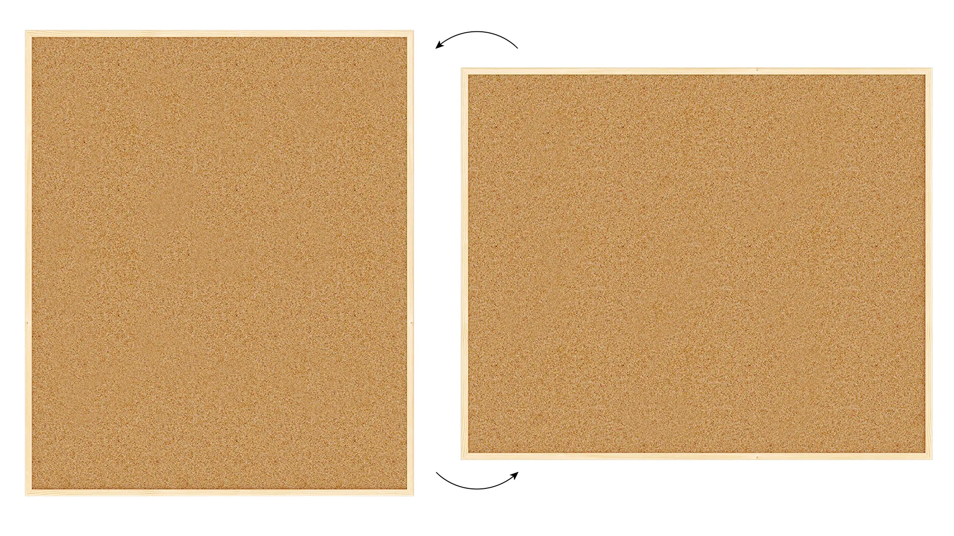 Cork Noticeboard 120x100 cm in Natural Wooden Frame + FREE Accessories - Image 5
