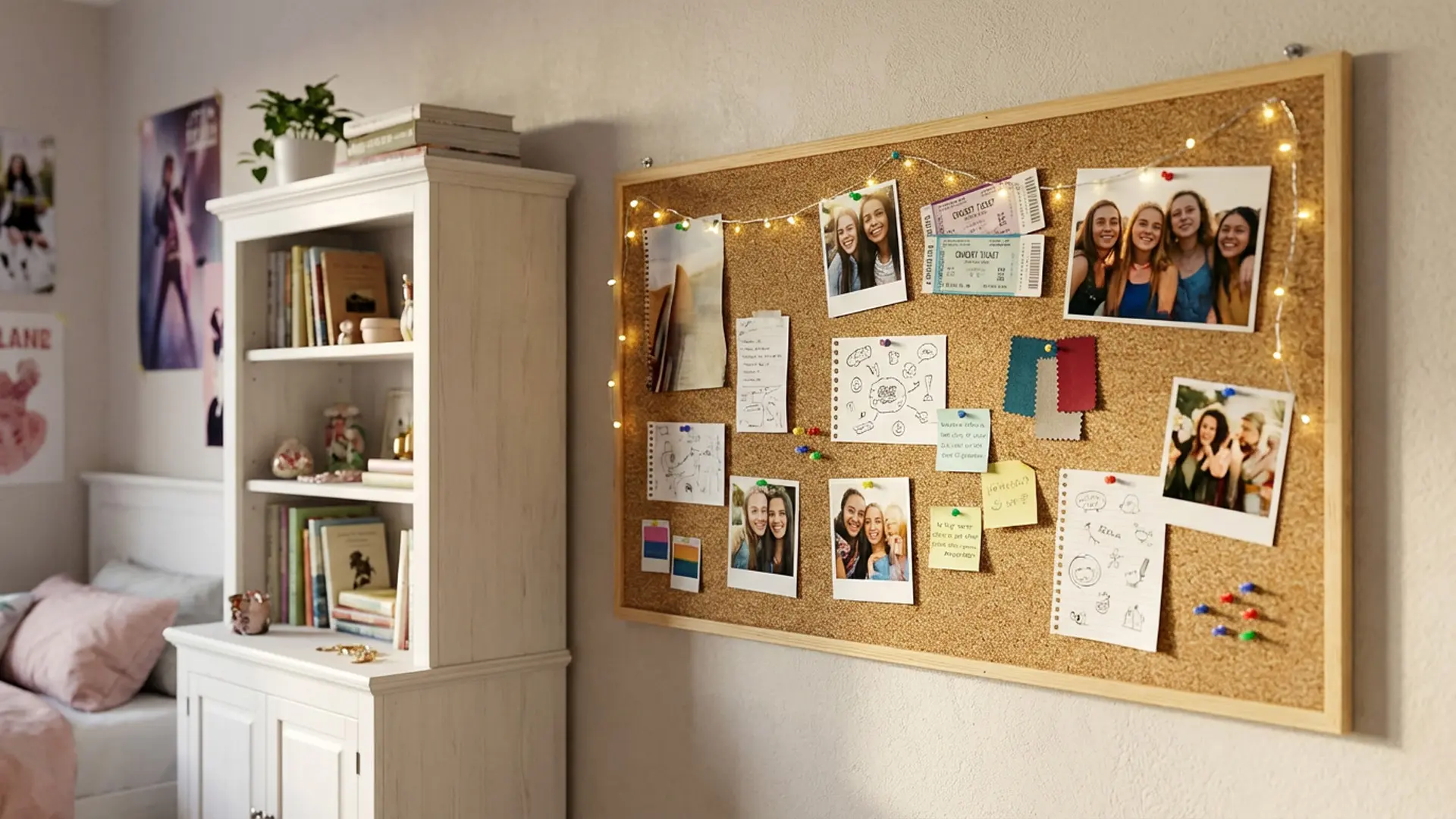 Cork Noticeboard 120x60 cm in Natural Wooden Frame + FREE Accessories - Image 4