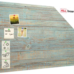 Cork Board with Print – COLOURED PLANKS 2, 90x60 cm, Wooden Frame