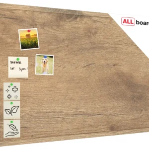 Cork Board with Print – WOOD, 90x60 cm, Wooden Frame