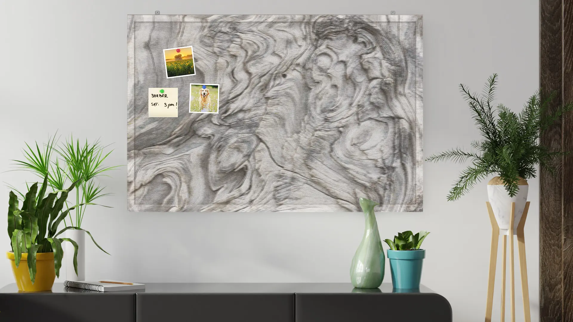 Cork Board with Print – SUN-BLEACHED WOOD, 90x60 cm, Wooden Frame - Image 7