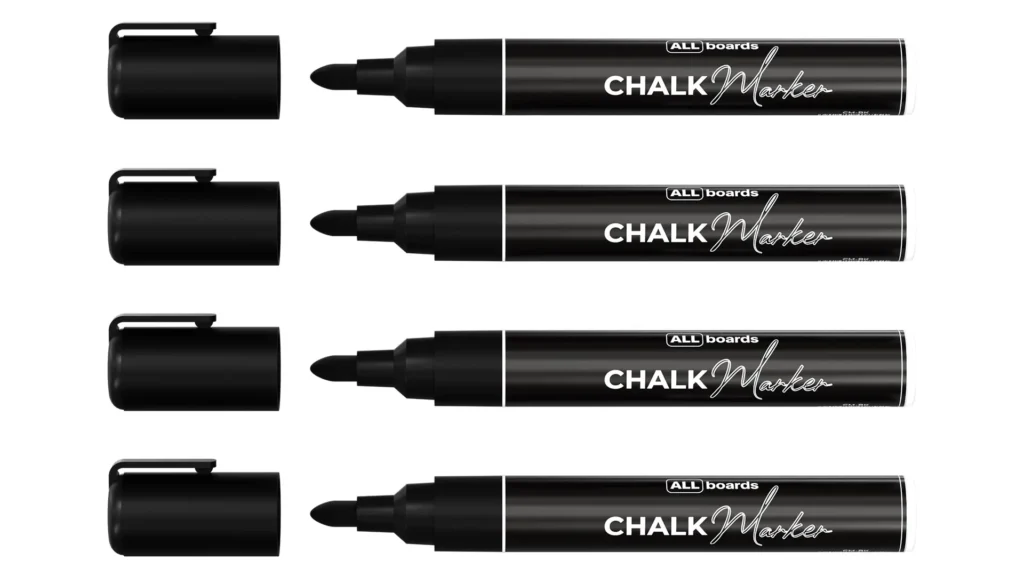 ALLboards Chalk Marker Set - 4 pcs, Black