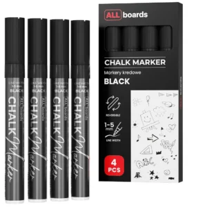 ALLboards Chalk Marker Set - 4 pcs, Black