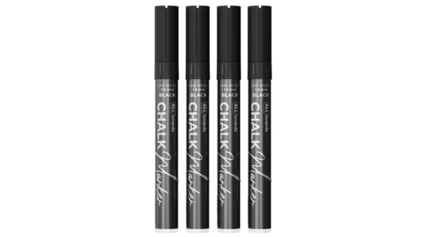 ALLboards Chalk Marker Set - 4 pcs, Black