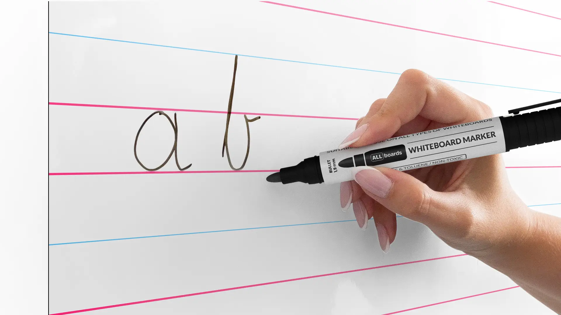 ALLboards Whiteboard Marker Set - 4 Colours: Black, Green, Blue, Red - Image 5