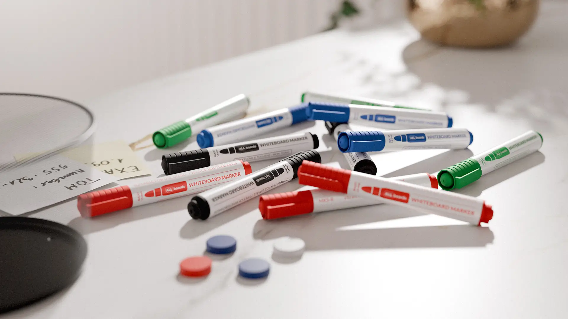 ALLboards Whiteboard Marker Set - 4 Colours: Black, Green, Blue, Red - Image 7