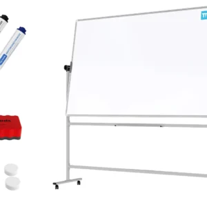 TM Idea Mobile Whiteboard – Double-Sided, Rotating, Magnetic, Dry-Wipe – 200x120 cm - FLEX Series