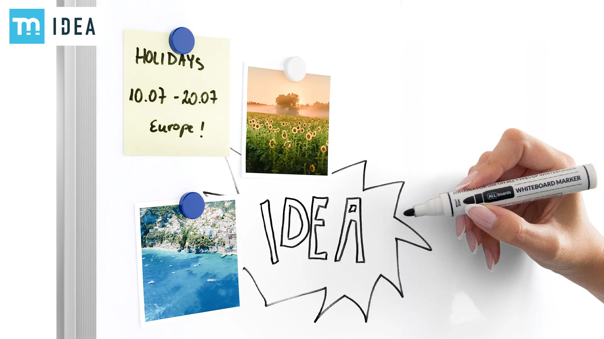TM Idea Mobile Whiteboard – Double-Sided, Rotating, Magnetic, Dry-Wipe – 200x120 cm - FLEX Series - Image 5