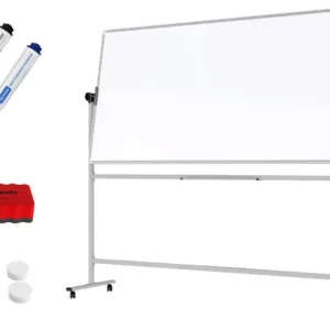 TM Idea Mobile Whiteboard – Double-Sided, Rotating, Magnetic, Dry-Wipe – 220x100 cm - FLEX Series
