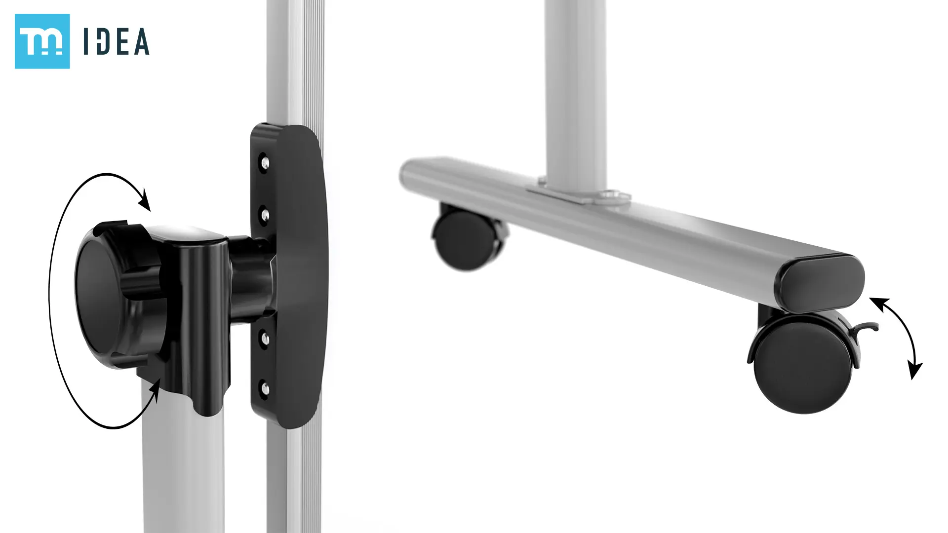 TM Idea Mobile Whiteboard – Double-Sided, Rotating, Magnetic, Dry-Wipe – 220x100 cm - FLEX Series - Image 7