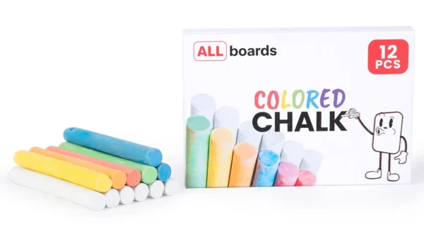Chalk Set - 12 pcs (6 White + 6 Coloured)