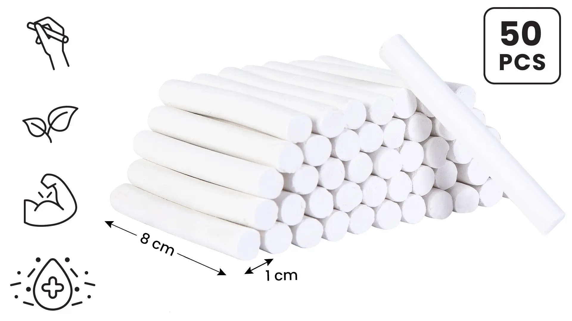 Chalk Set – 50 pcs, White