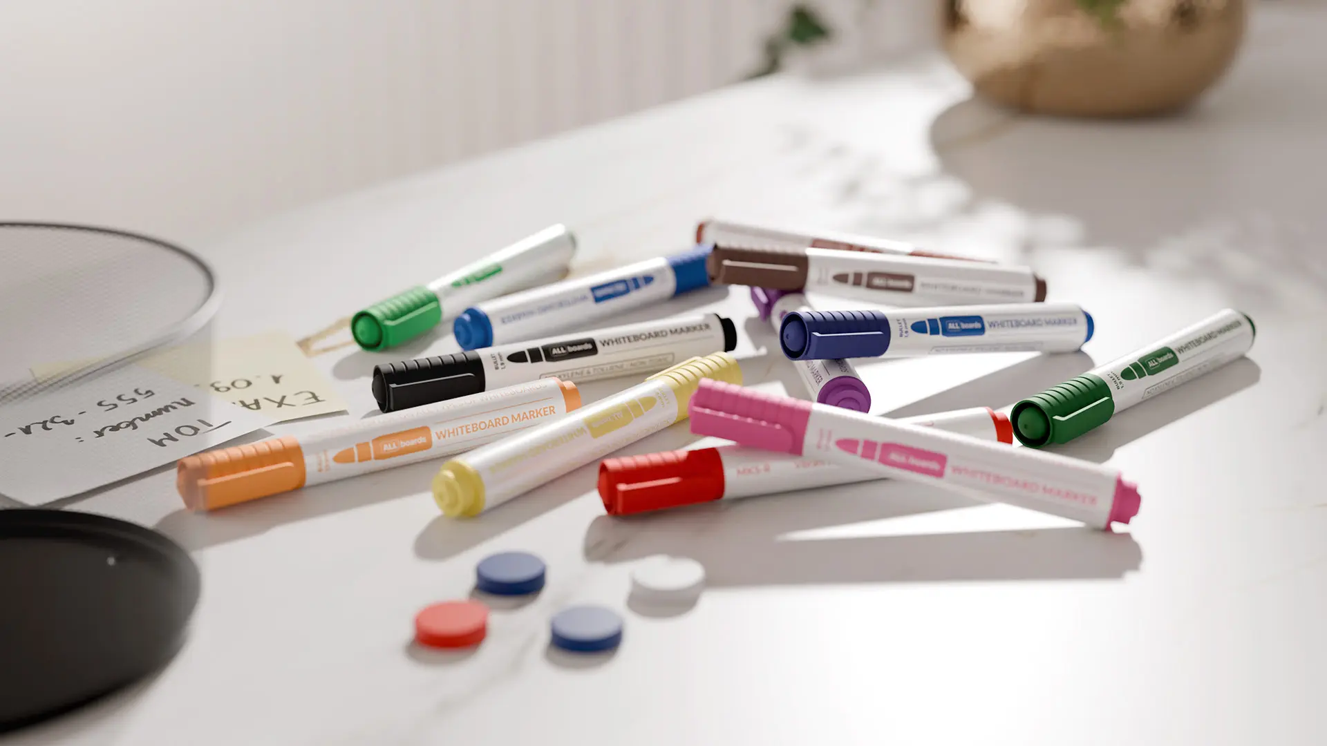 ALLboards Dry-wipe Whiteboard Marker Set - 12 Colours (12 pcs) - Image 8