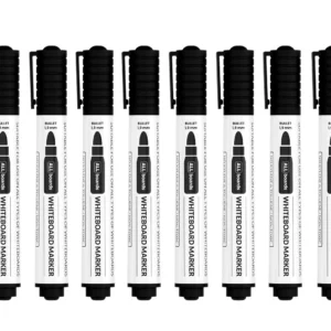 ALLboards Dry-wipe Whiteboard Marker Set - Black (12 pcs)