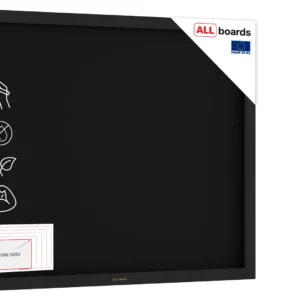Black chalkboard 100x80 cm wooden frame color black