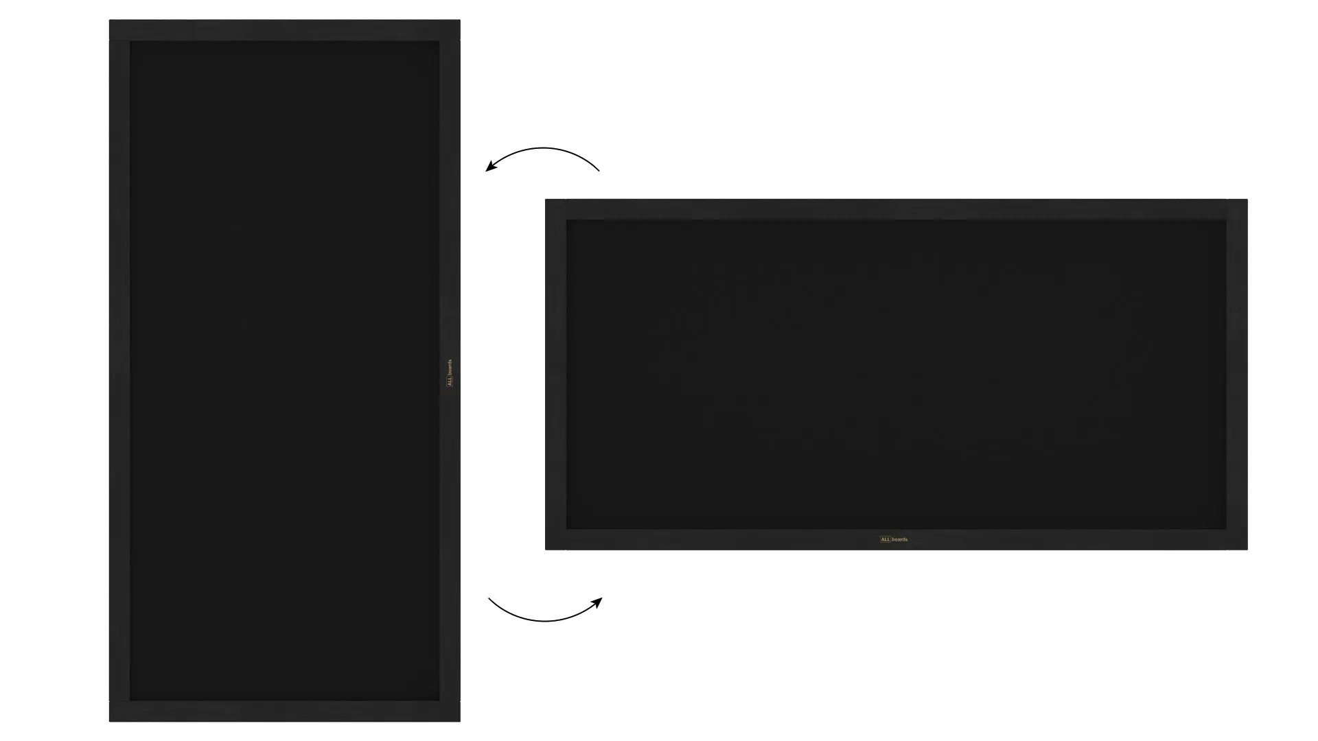 Black chalkboard 120x60 cm wooden frame color black - Image 5