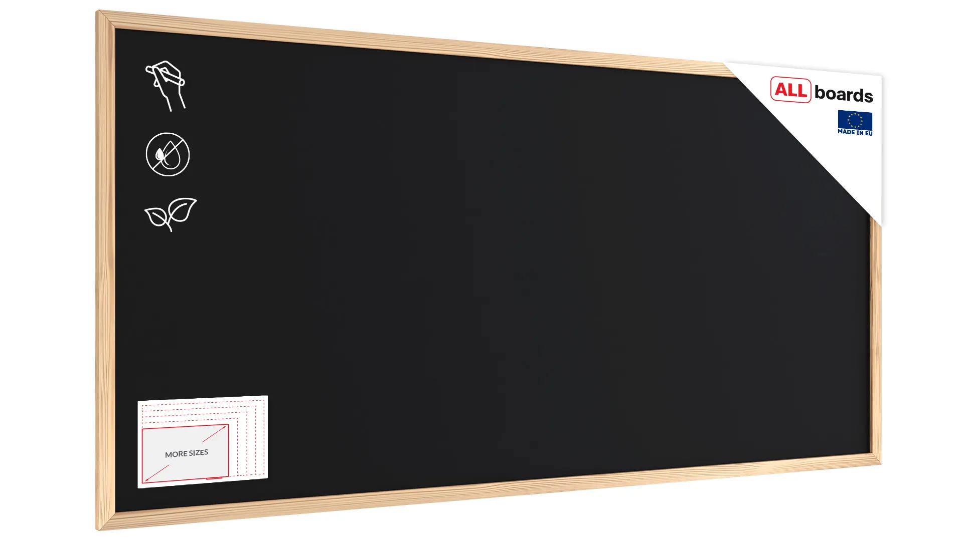 OUTLET Chalkboard 120×60 cm with a wooden frame ECO